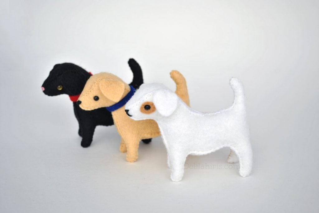 Felt Dog Pattern Sew Your Own Little Stuffed Toy Dogs! Delilah Iris