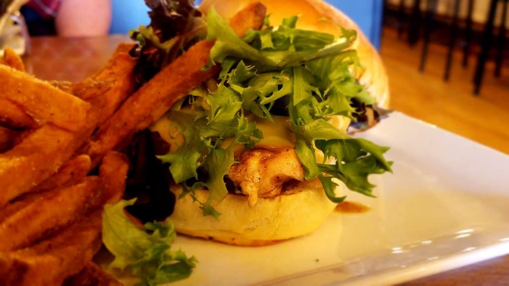 Smoked Gouda and Apple Chicken Sandwich from The Pour House at Machinery Hall