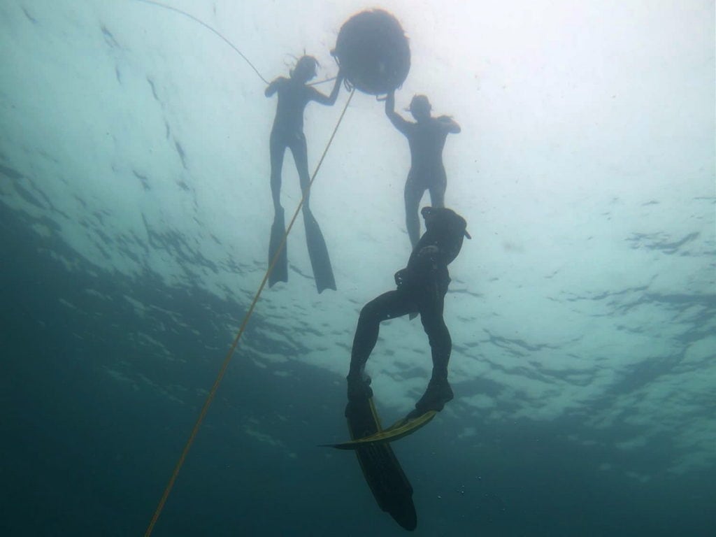 freediving wirh friend