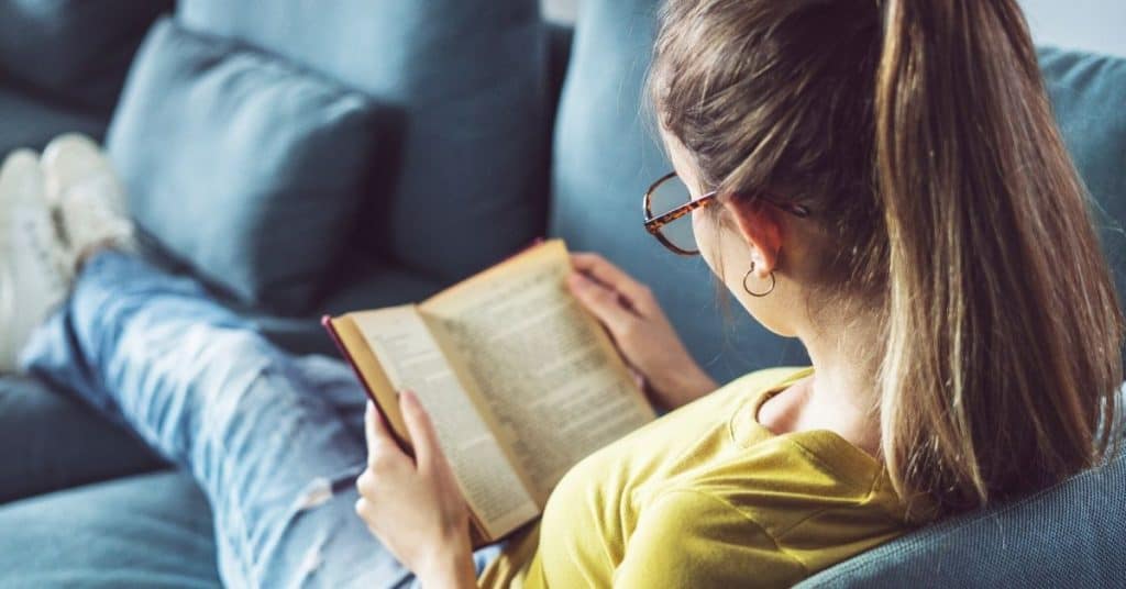 mom reading book