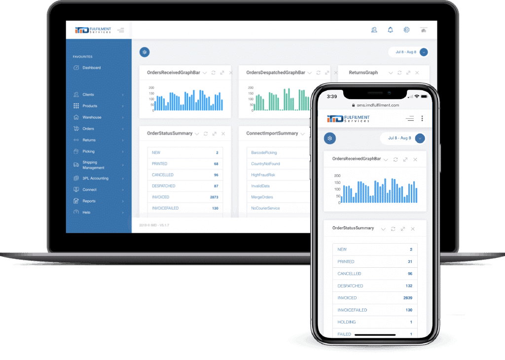 OMS-Laptop-phone warehouse management software mobile