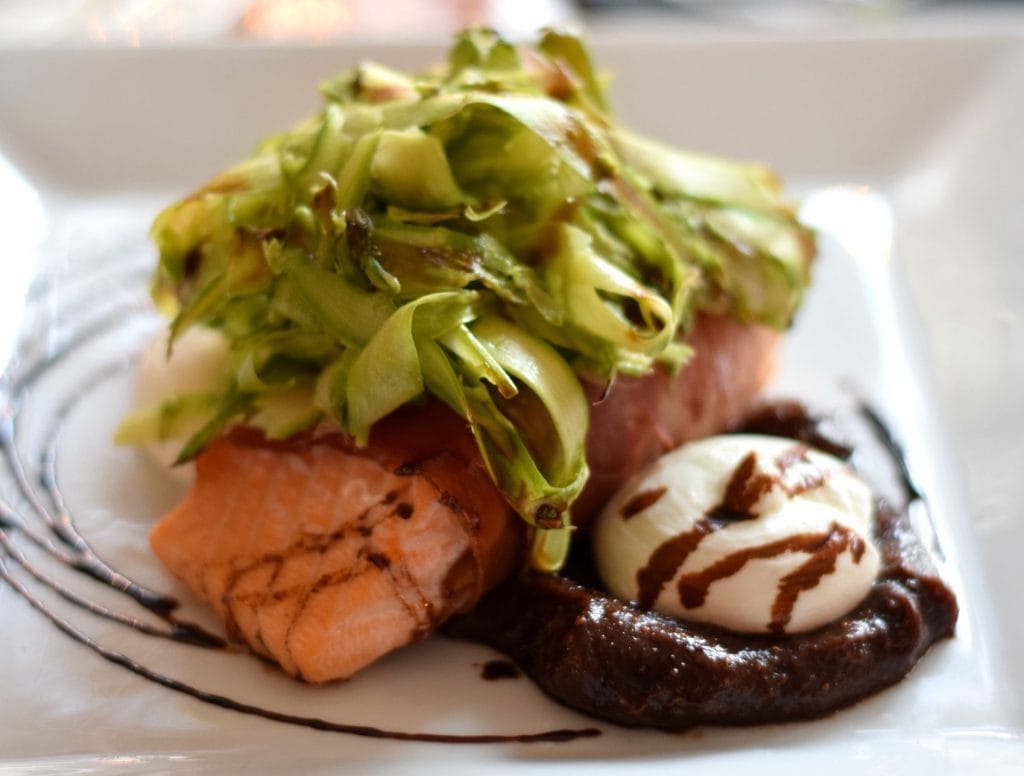 heart-healthy fats salmon on plate