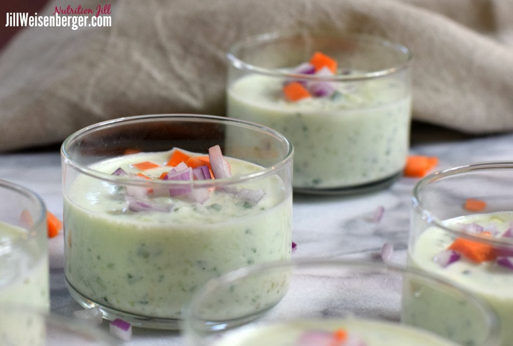 Cold cucumber yogurt soup