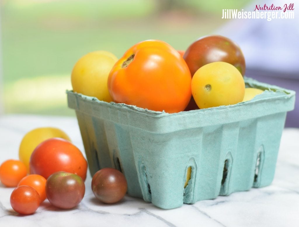 heirloom tomatoes for tomato flatbread