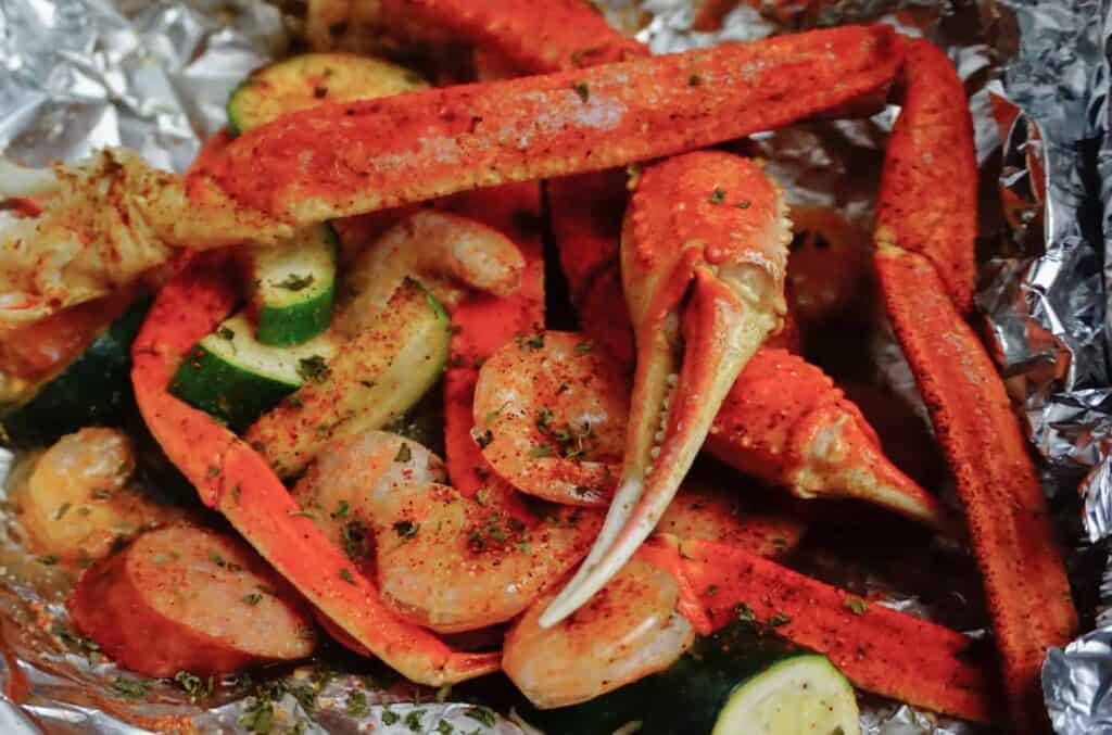 Keto Seafood Foil Packs (with Shrimp & Crab) — LOW CARB QUICK