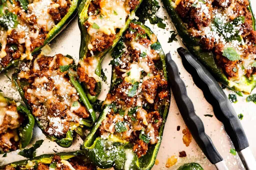 Keto Beef Stuffed Poblano Peppers — LOW CARB QUICK