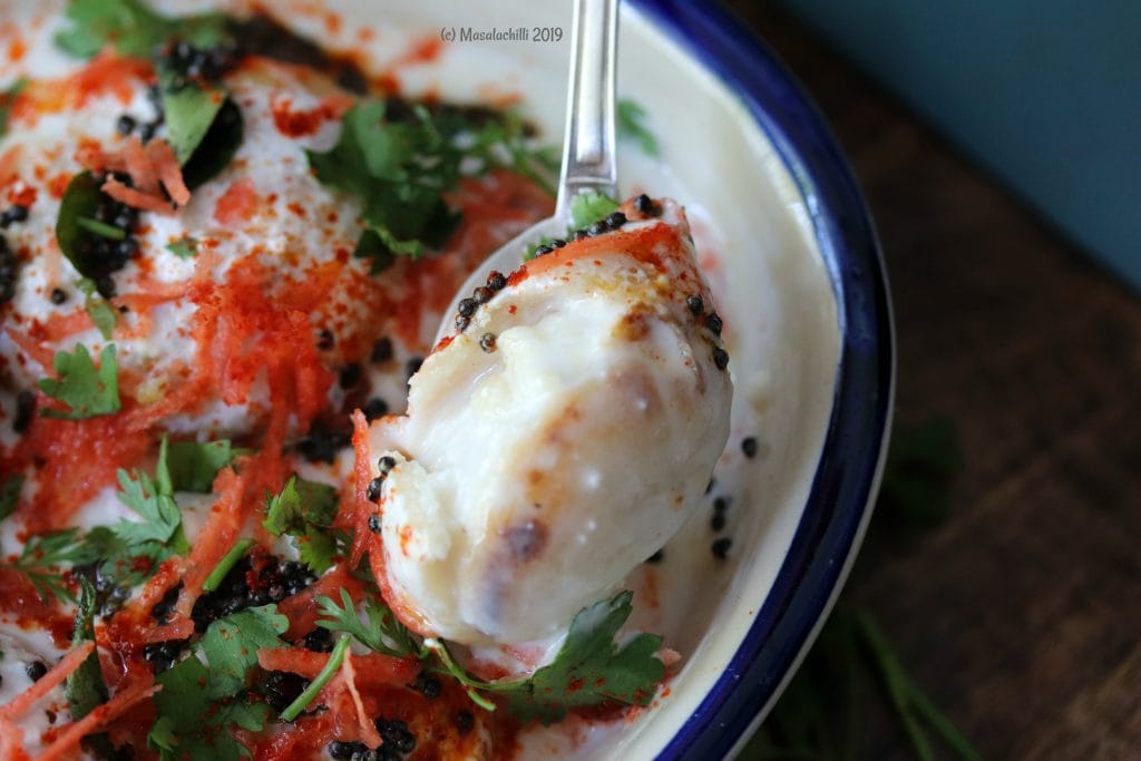 Dahi Vada made in appe pan with less oil