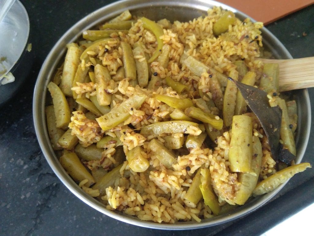 Hot Tondli Bhaat ready to be served