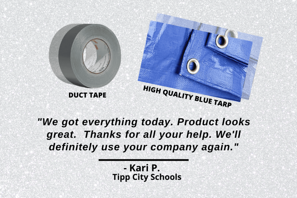 Mazer Wholesale Reviews- Duct tape & High Quality Blue Tarp