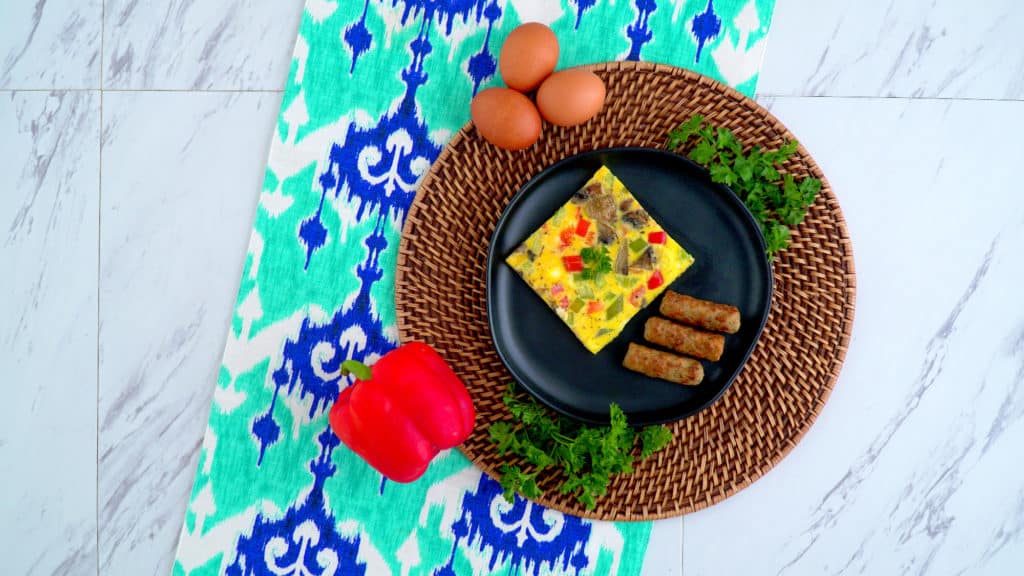 Sheet pan eggs, vegetarian egg bake recipe, baked scrambled eggs, how long to bake eggs, how to cook eggs in the oven, no carb breakfast, keto diet breakfast, keto breakfast meal prep, keto meal prep, keto diet recipes