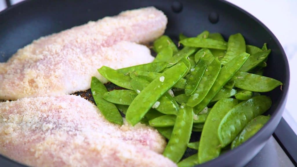 Almond crusted tilapia one skillet meals, cooking tilapia, pan seared tilapia, how to prepare tilapia, sauteed tilapia, healthy tilapia recipes, pan seared parmesan crusted tilapia, how to cook tilapia in a pan