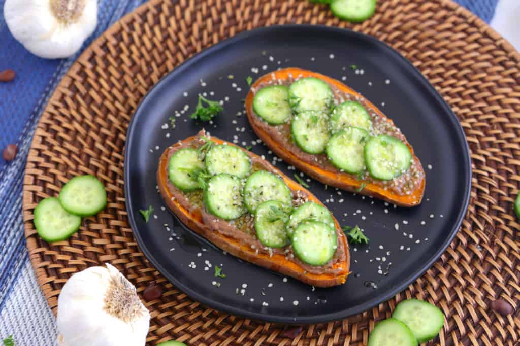 Mediterranean Black Bean Hummus & Cucumber