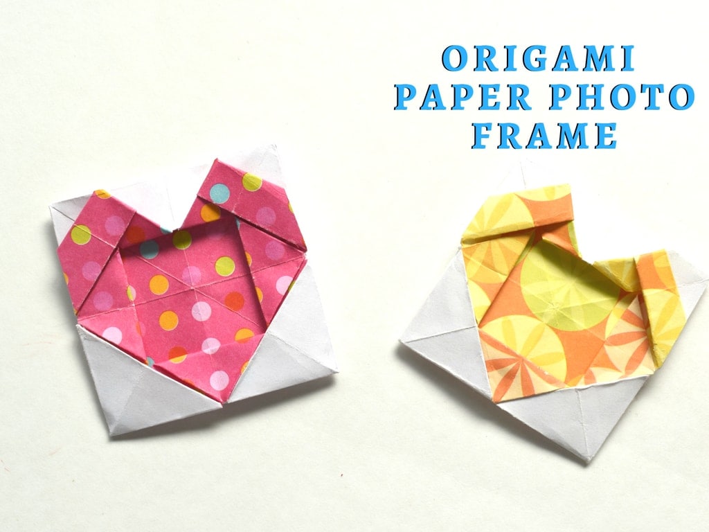 Origami Mini Heart Photo Frame Diy Fridge Magnet Raising World