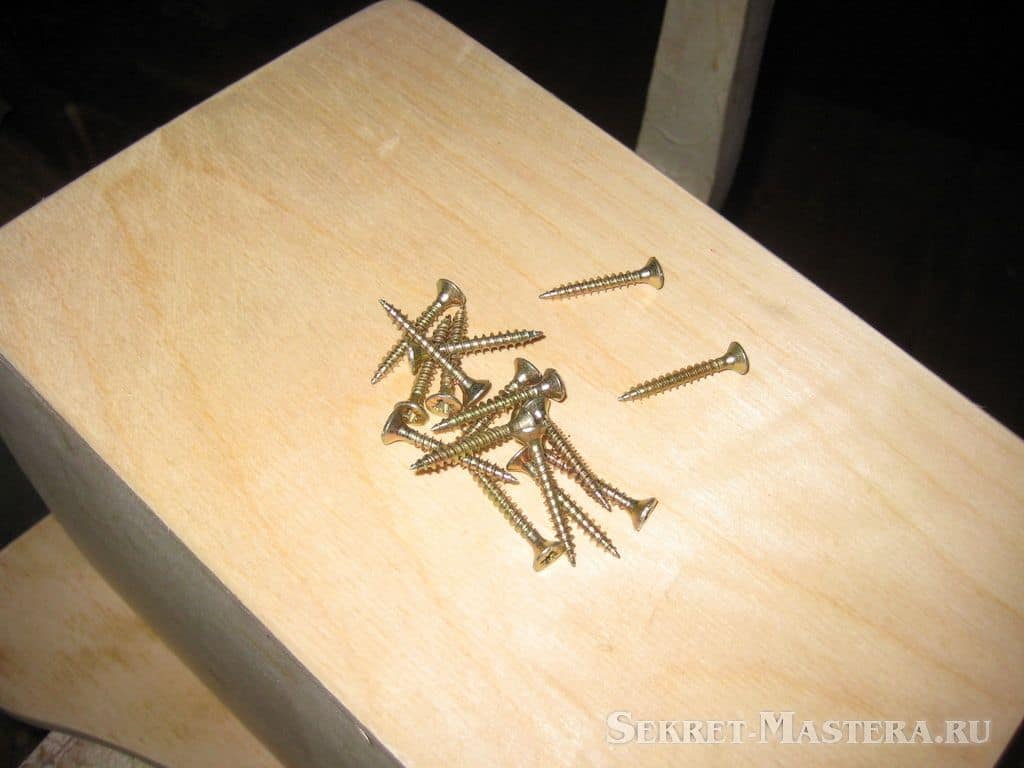 Шурупы для сборки верхней части самоката-табуретки Прикольный самокат или проект "катало" для ребенка