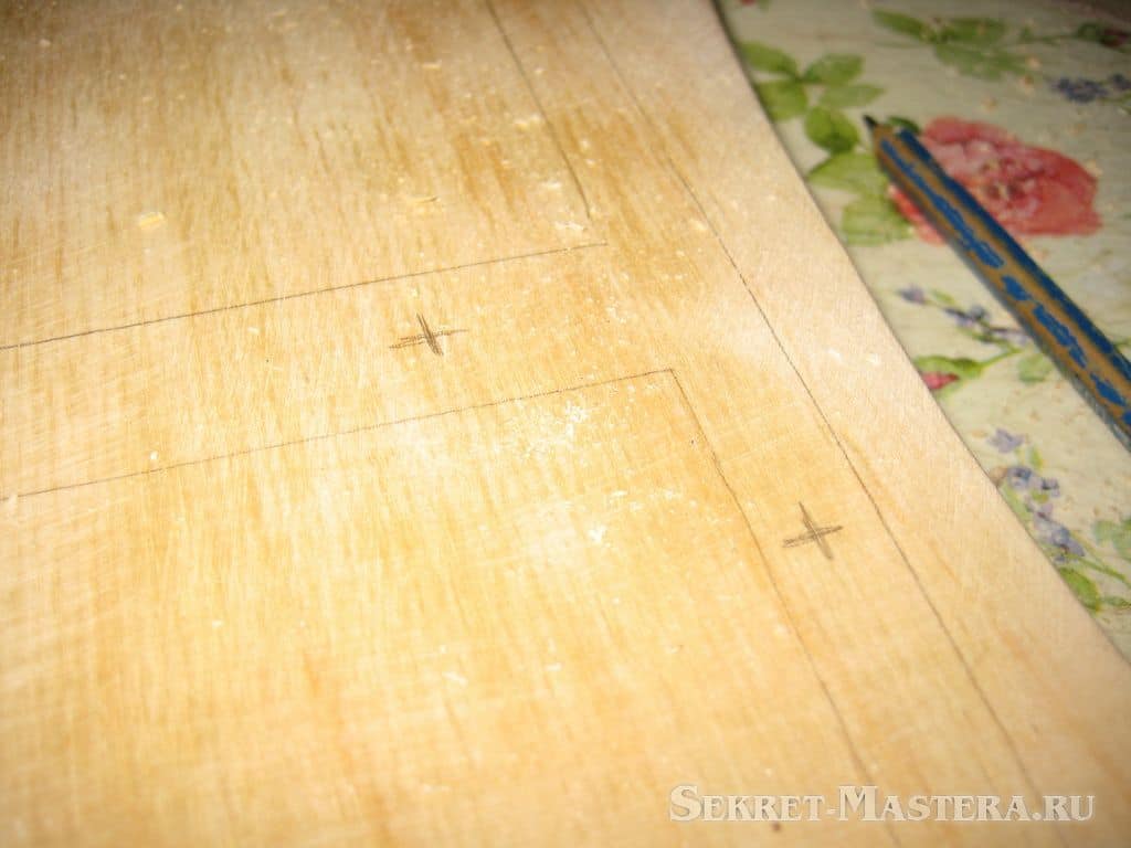 Проект КАТАЛО. Разметка крепежных отверстий в основании Проект КАТАЛО