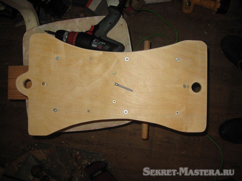 Проект КАТАЛО. Присоединения основания мебельными шурупами Прикольный самокат или проект "катало" для ребенка