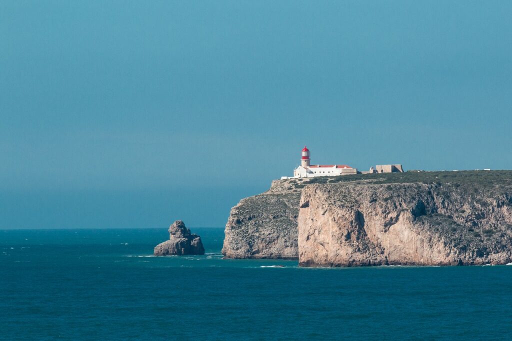 Cabo de São Vicente (the Cape of Saint Vincent) is the most southwesterly point of Portgual.