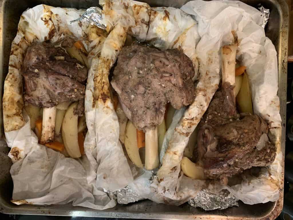 lamb shanks roasted