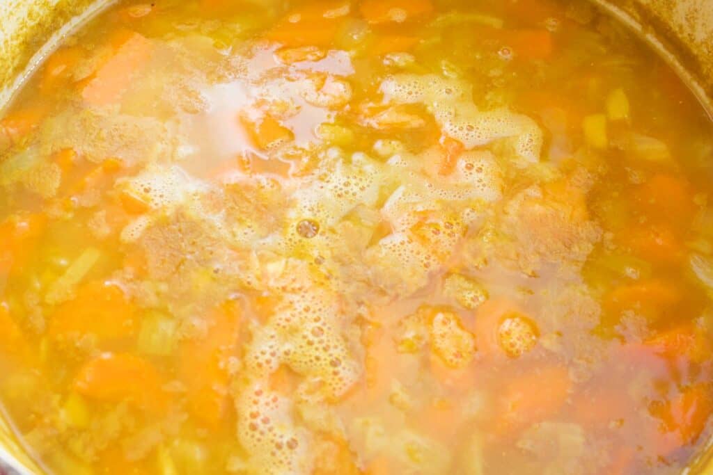 curry lentil soup with potatoes