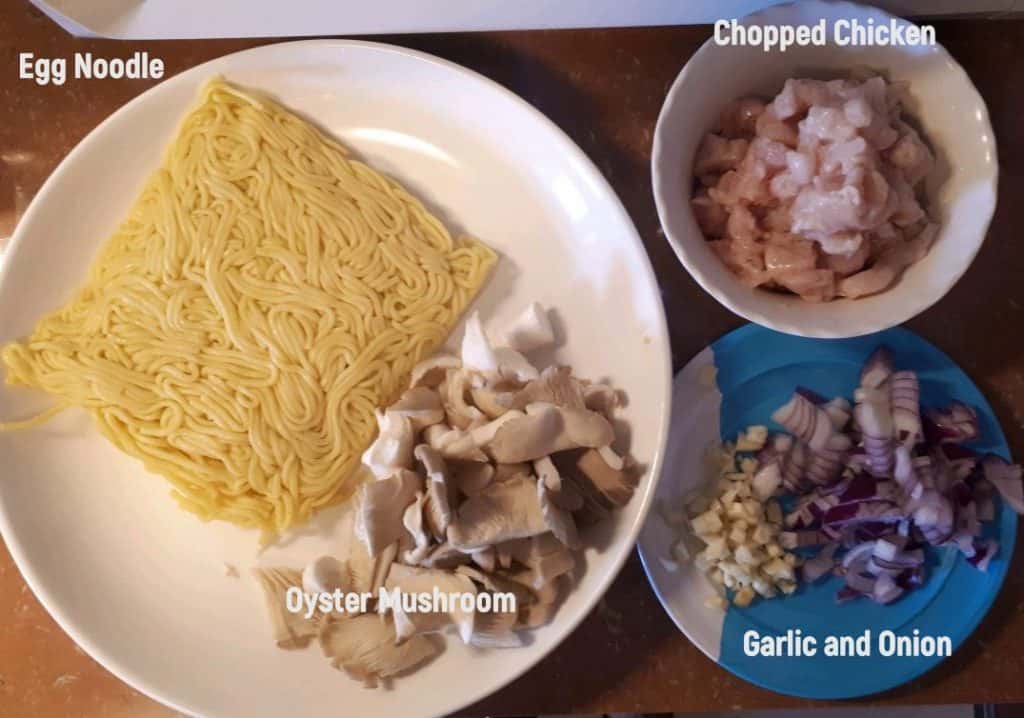 Ingredients needed to make Pancit Canton