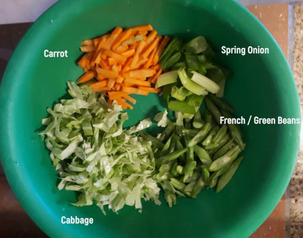 Ingredients needed to make Pancit Canton