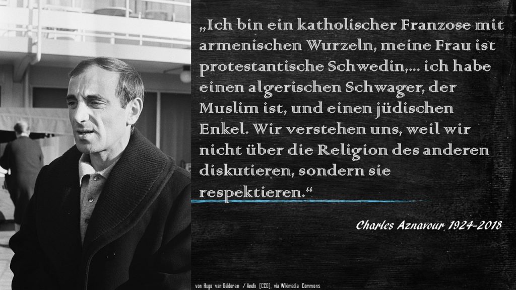 Charles Aznavour: Ich bin ein katholischer Franzose ...