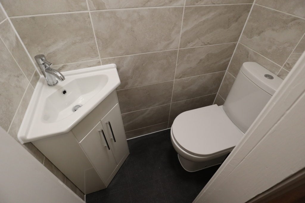 Under Stairs Cloakroom (+ Storage Nook) - UK Bathroom Guru