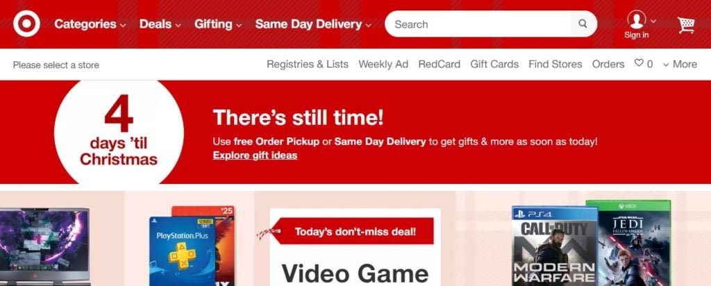 Target-eCommerce site