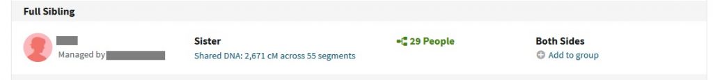 this is an example of full siblings sharing 2671 centimorgans of DNA