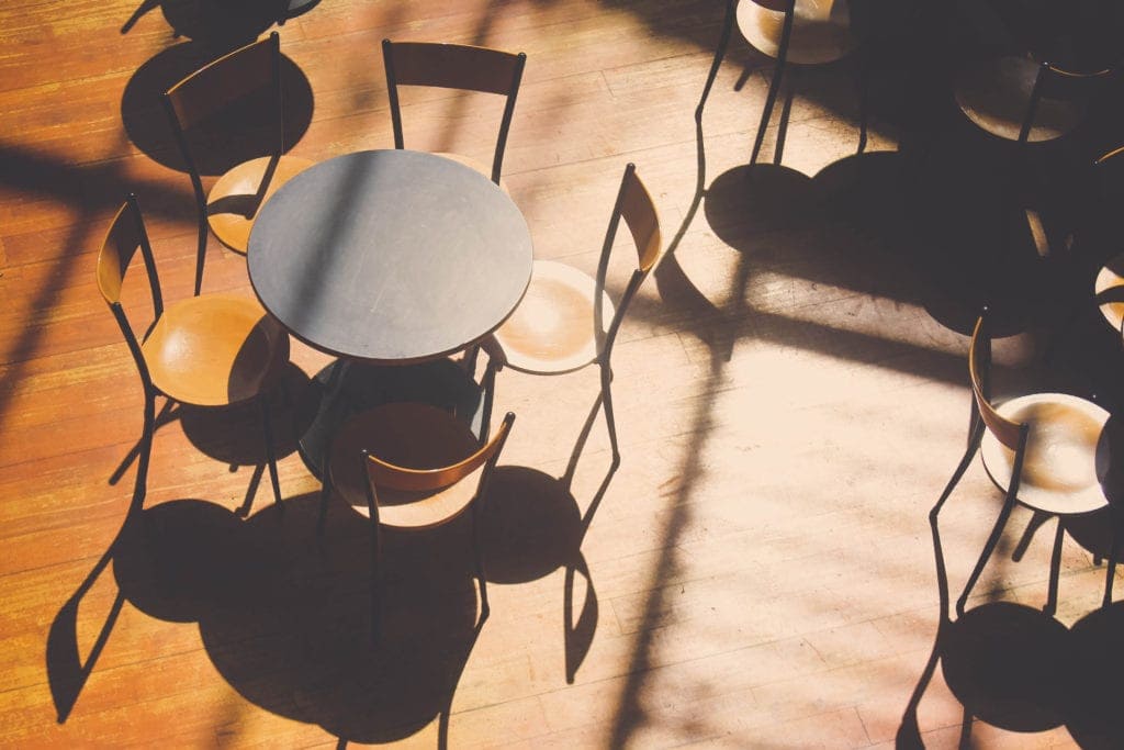 Canva - Round Black Table With Chairs Set