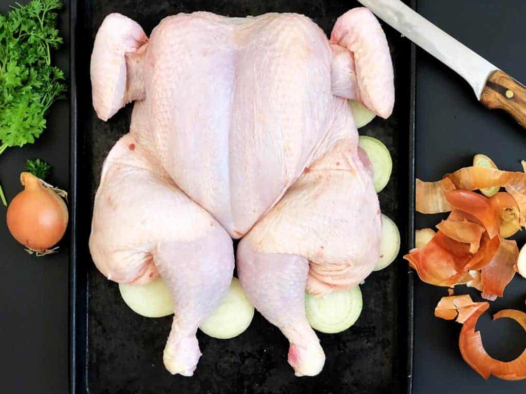 Flat oven roasted chicken