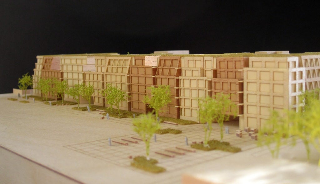 Maquette en bois pour Antonini darmon d'un projet à Asnières
