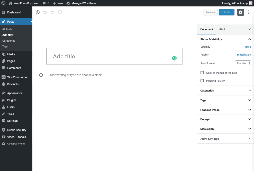 Add New WordPress Post | AnitaM