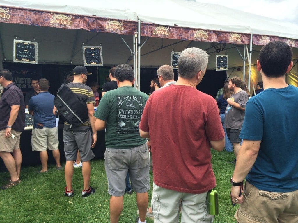 The only line we faced all day... aka the "Pliny liney"