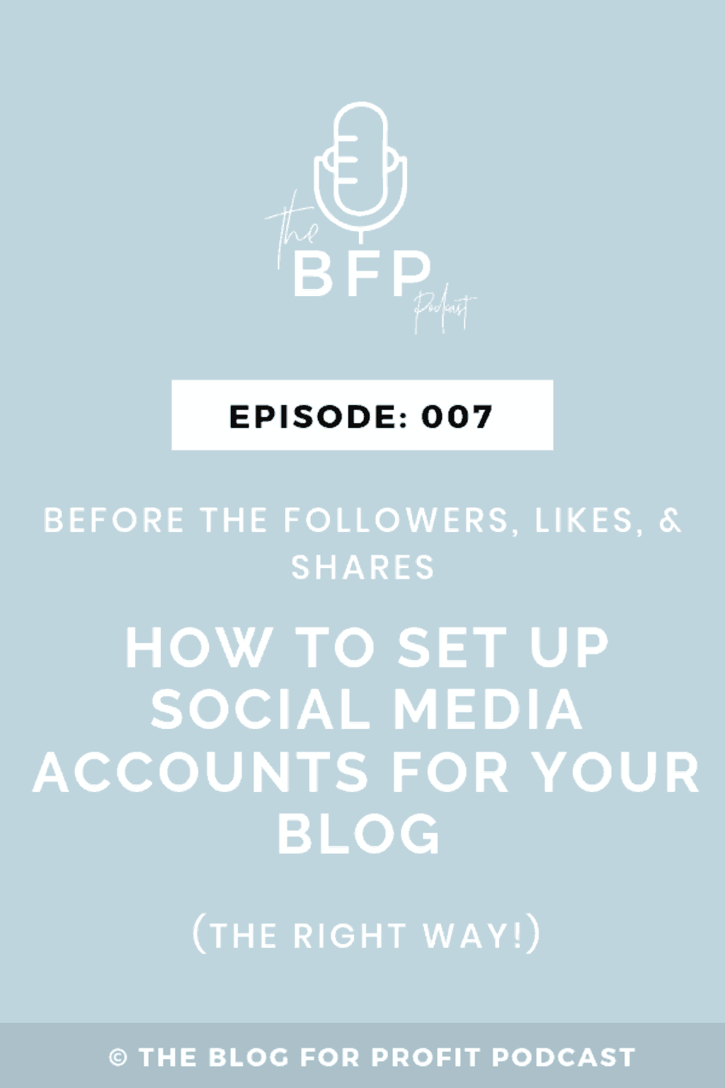 set up social media accounts for your blog