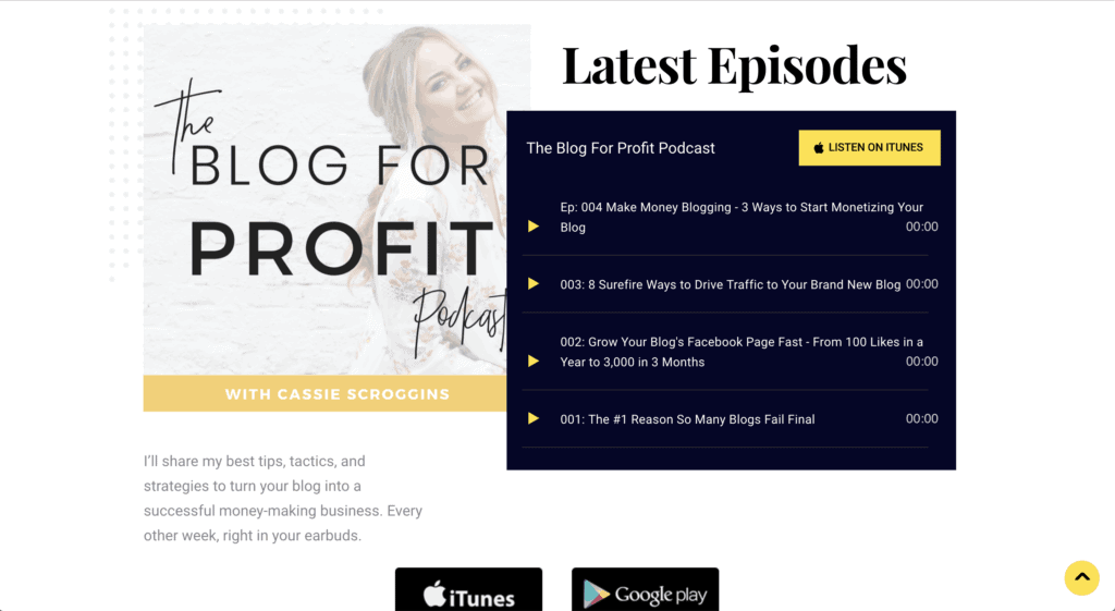 blog for profit podcast website
