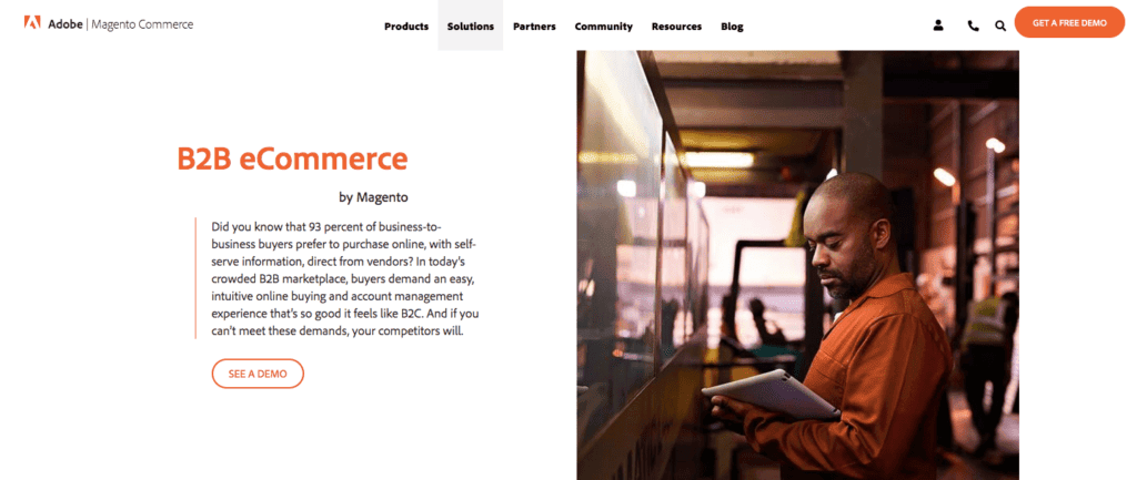 Magento B2B eCommerce platform
