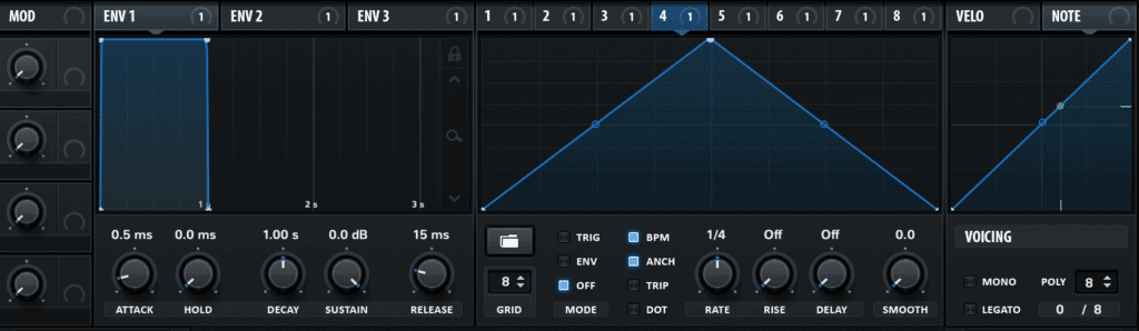 Xfer Serum LFO and Envelope