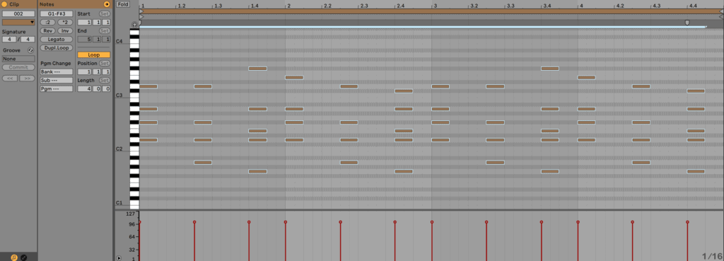 Ableton Live Piano Roll and MIDI Editor