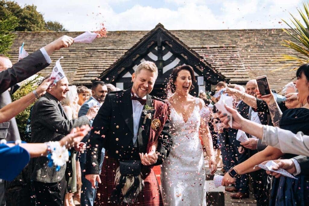 confetti at rivington barn