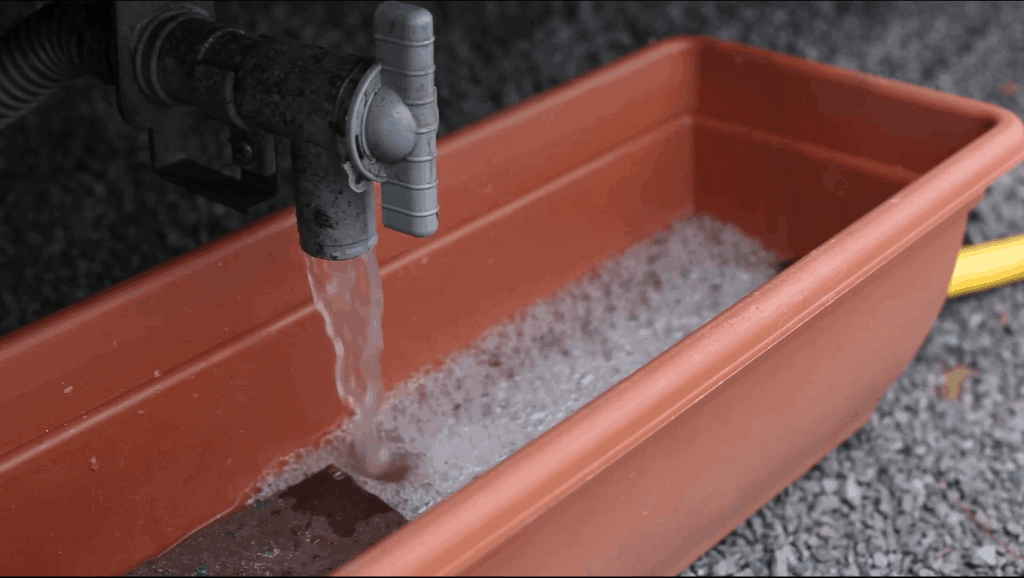 Wastewater from the pitch