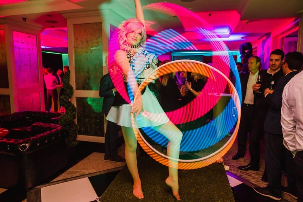 LED dancers available to book for twisted alice themed events.
