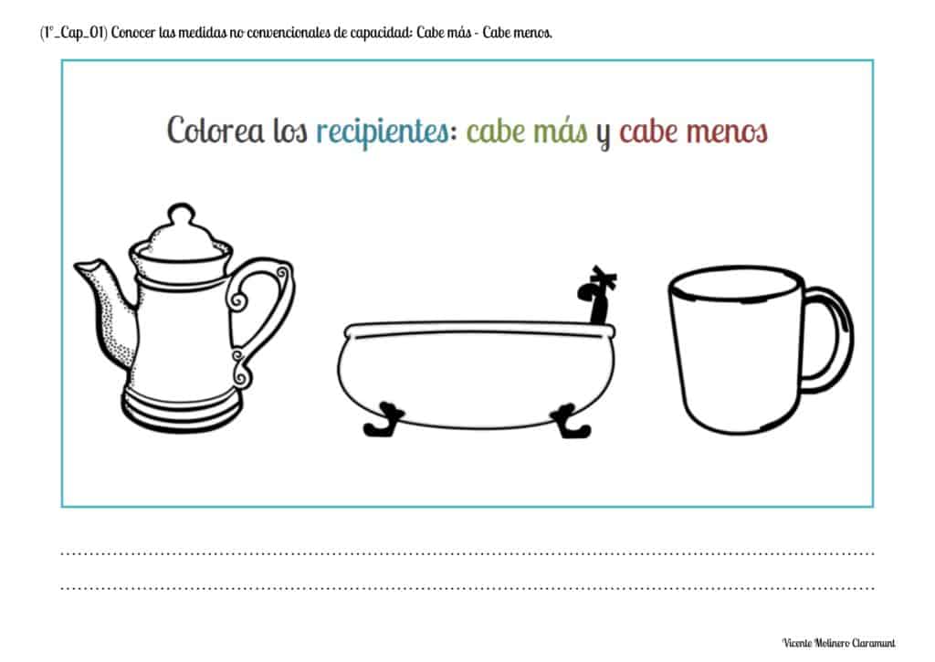💙 MEDIDAS DE CAPACIDAD 💙 Primero Educación Primaria (6 años) 💙 MEDIDAS DE CAPACIDAD 💙 Primero Educación Primaria (6 años)