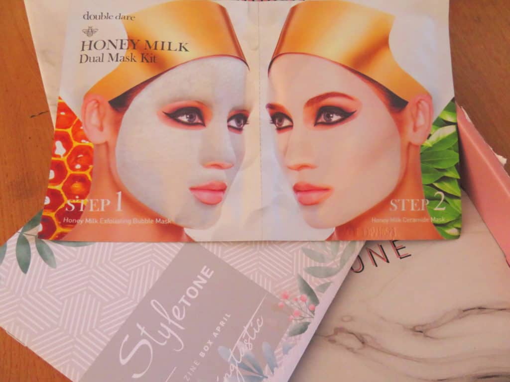 Honing masker van Double dare spa in de styletonebox April