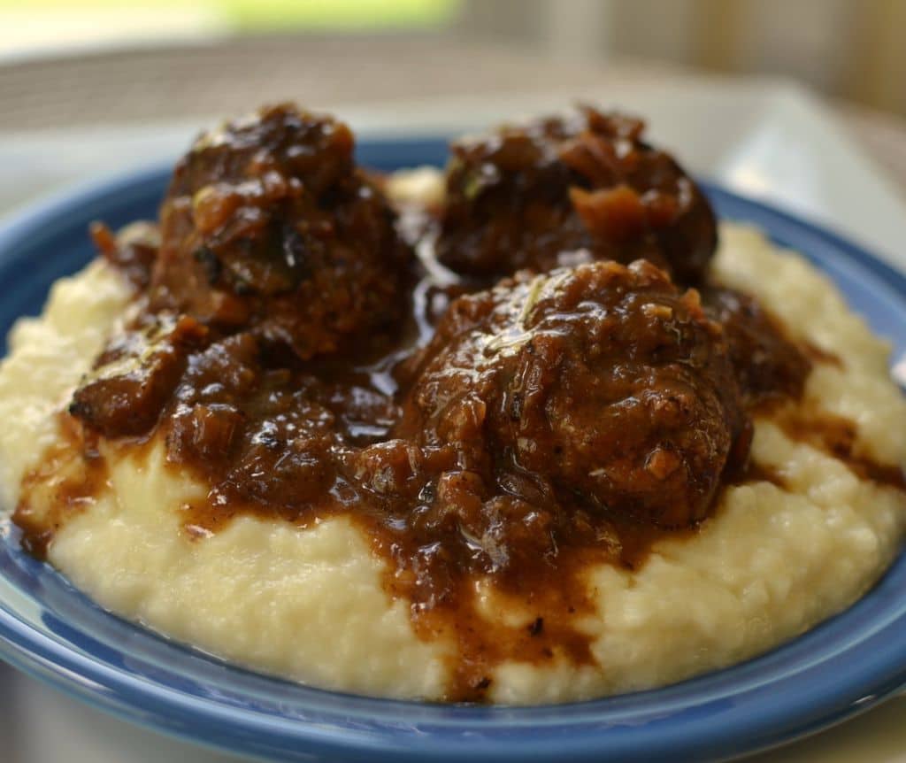 Smashed Cauliflower with Onions