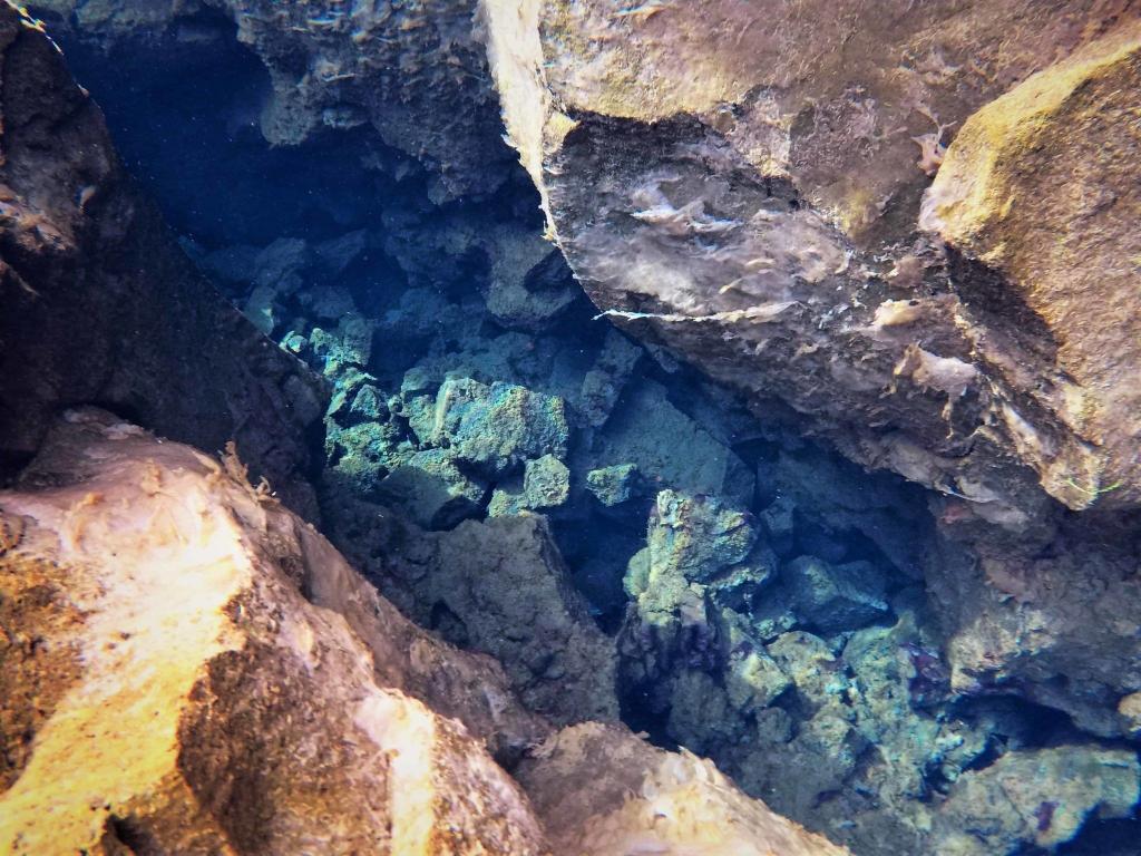 Seeing deep into the Silfra crevice.