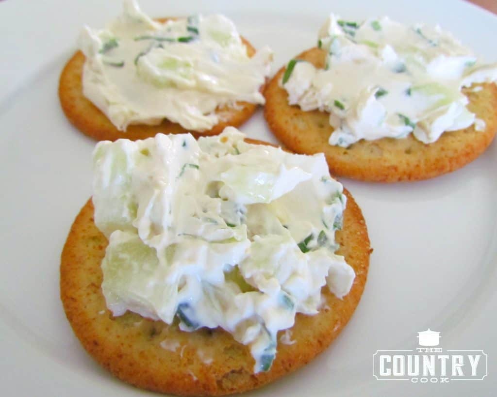 Cucumber Cream Cheese Spread low carb