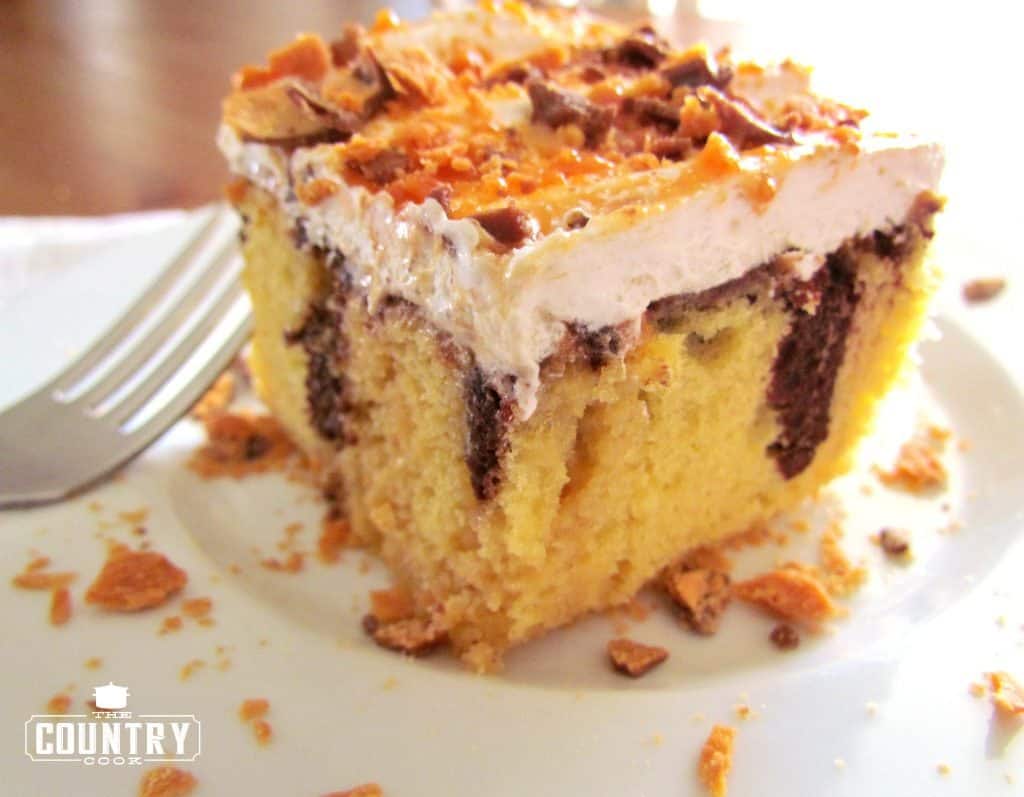 Butterfinger Cake The Country Cook