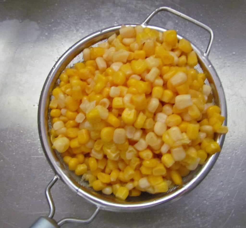 drained canned corn