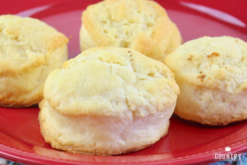 Finished cream biscuits on a plate